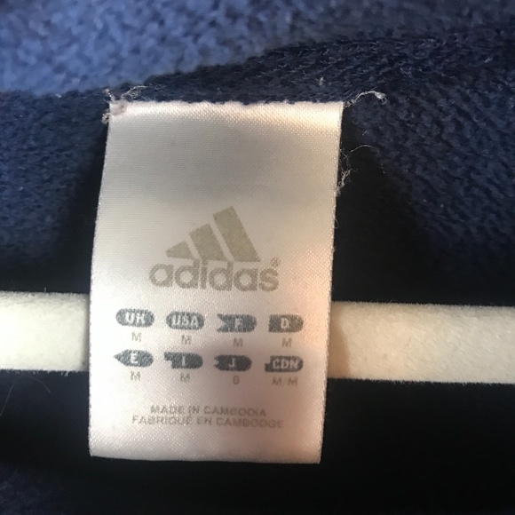 Adidas Distressed Hoodie Sweatshirt - Size Medium - Picture 3 of 6